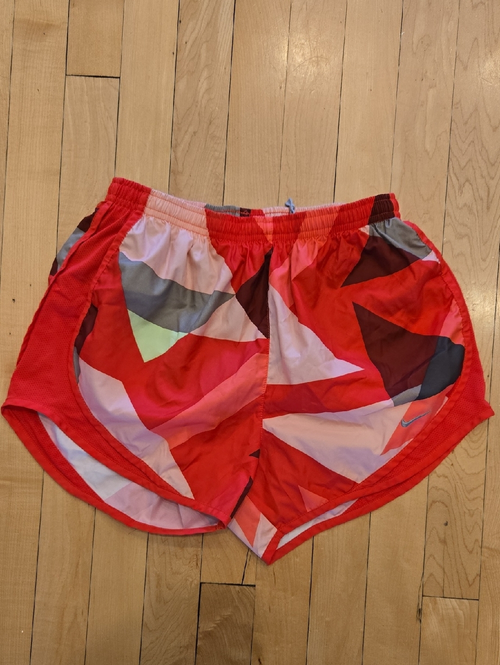 Nike Women’s Red Geo-Panel Running Shorts
